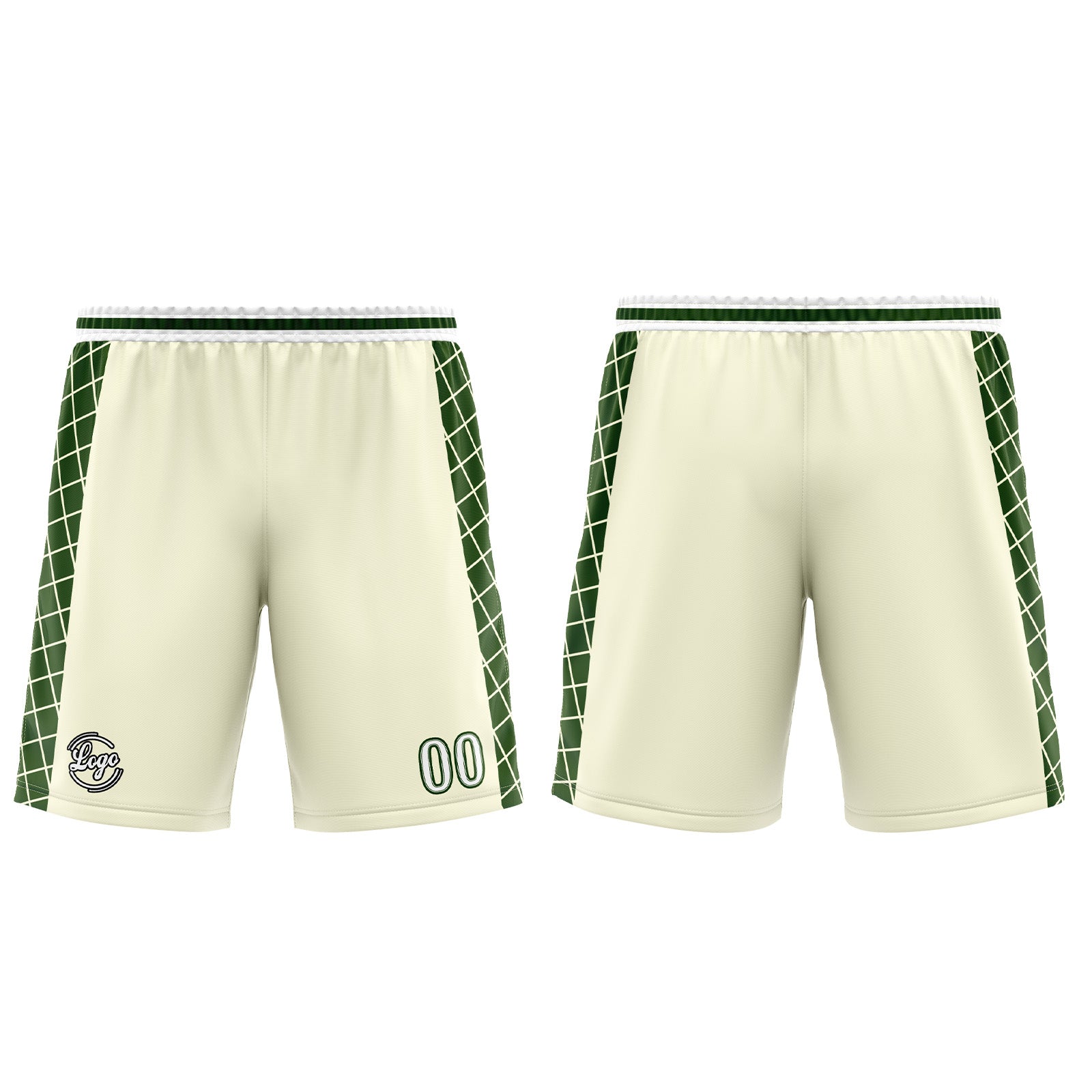 Custom Cream Green Basketball Jersey Uniform Suit Printed Your Logo Name Number