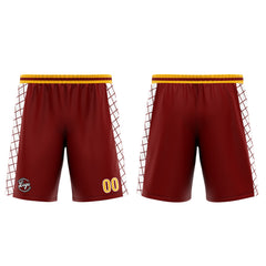 Custom Burgundy Yellow Basketball Jersey Uniform Suit Printed Your Logo Name Number