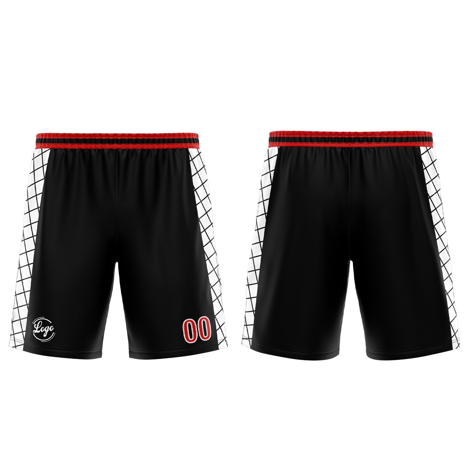 Custom Black Red Basketball Jersey Uniform Suit Printed Your Logo Name Number