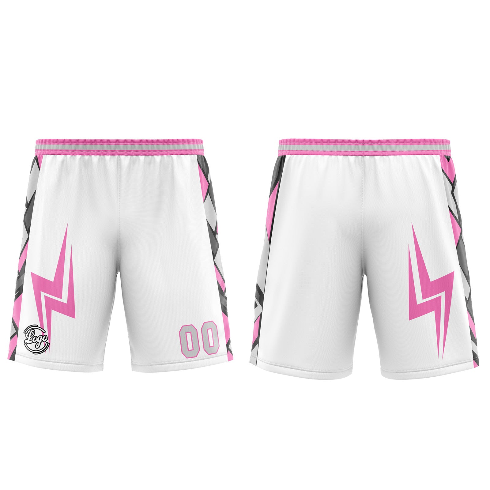 Custom White Grey Pink Basketball Jersey Uniform Suit Printed Your Logo Name Number