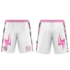Custom White Grey Pink Basketball Jersey Uniform Suit Printed Your Logo Name Number