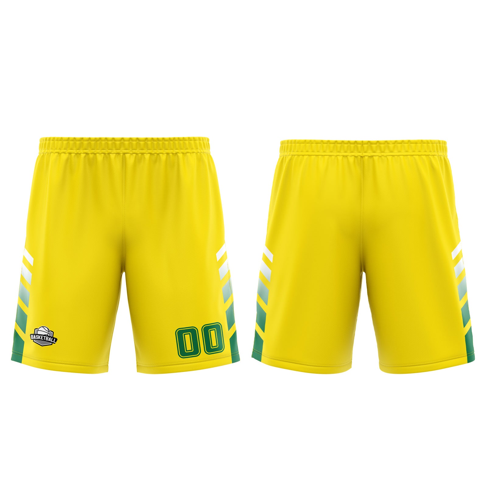Custom Yellow Green Basketball Jersey Uniform Suit Printed Your Logo Name Number