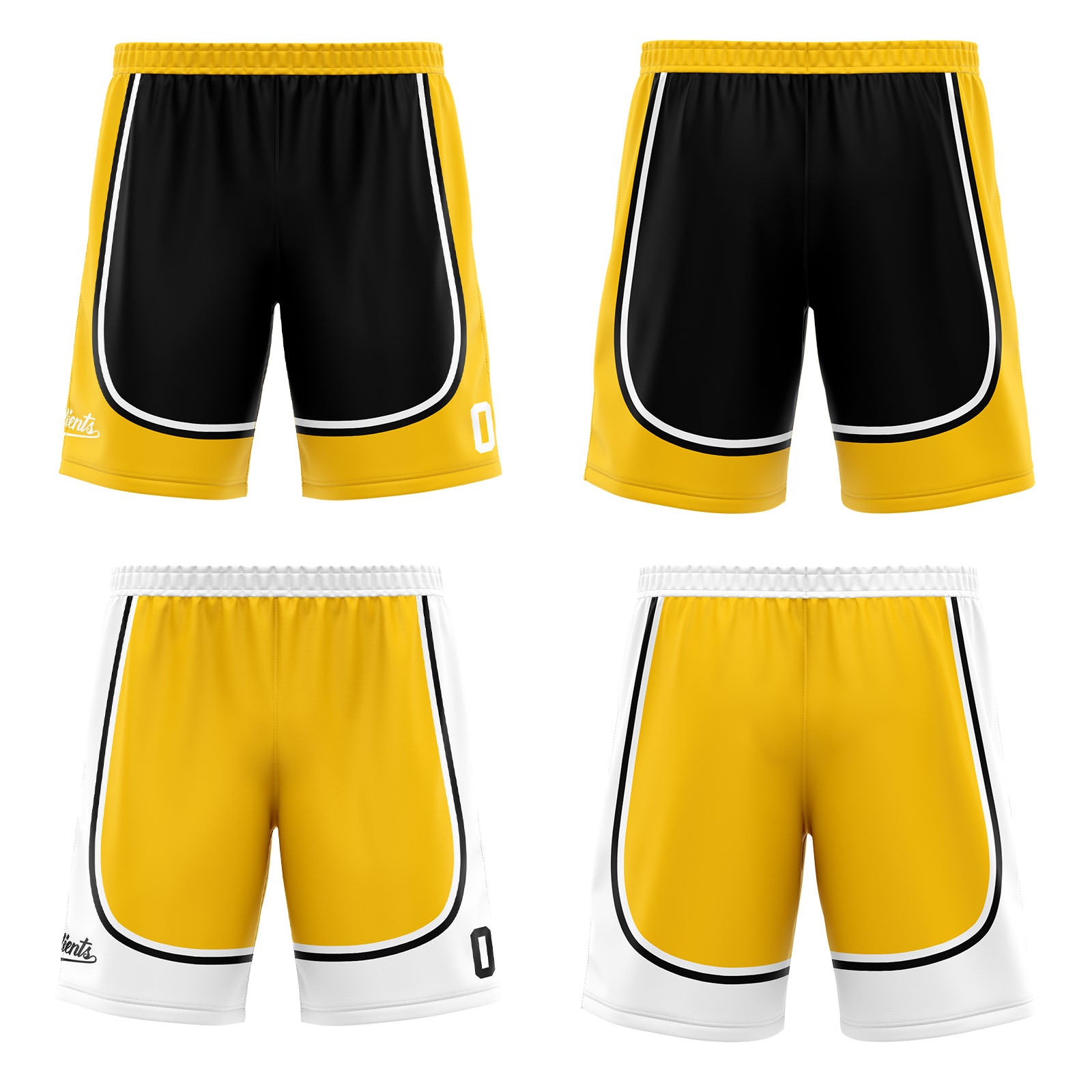 Custom Black Yellow Reversible Basketball Suit for Adults and Kids Personalized Jersey