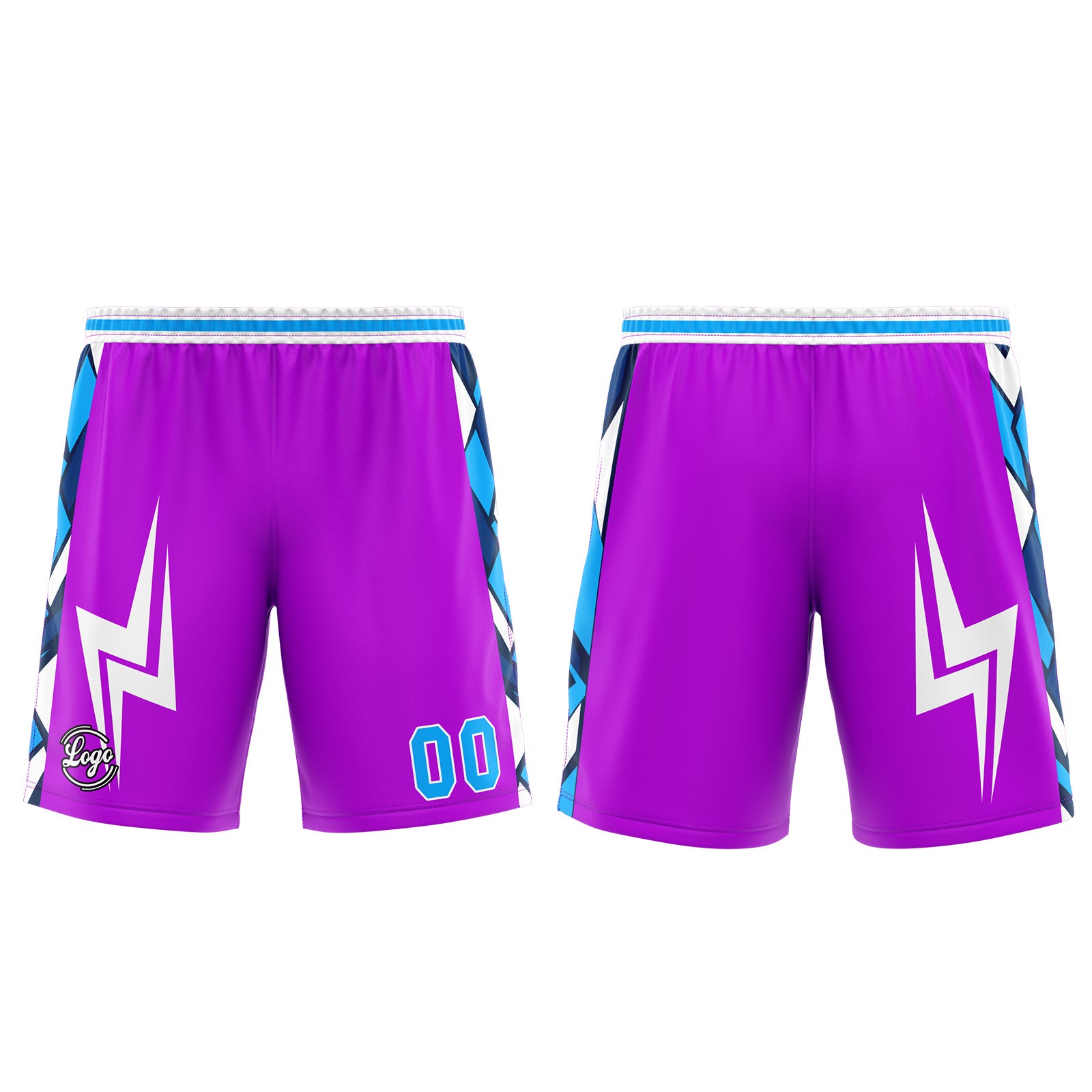 Custom Purple Blue Basketball Jersey Uniform Suit Printed Your Logo Name Number