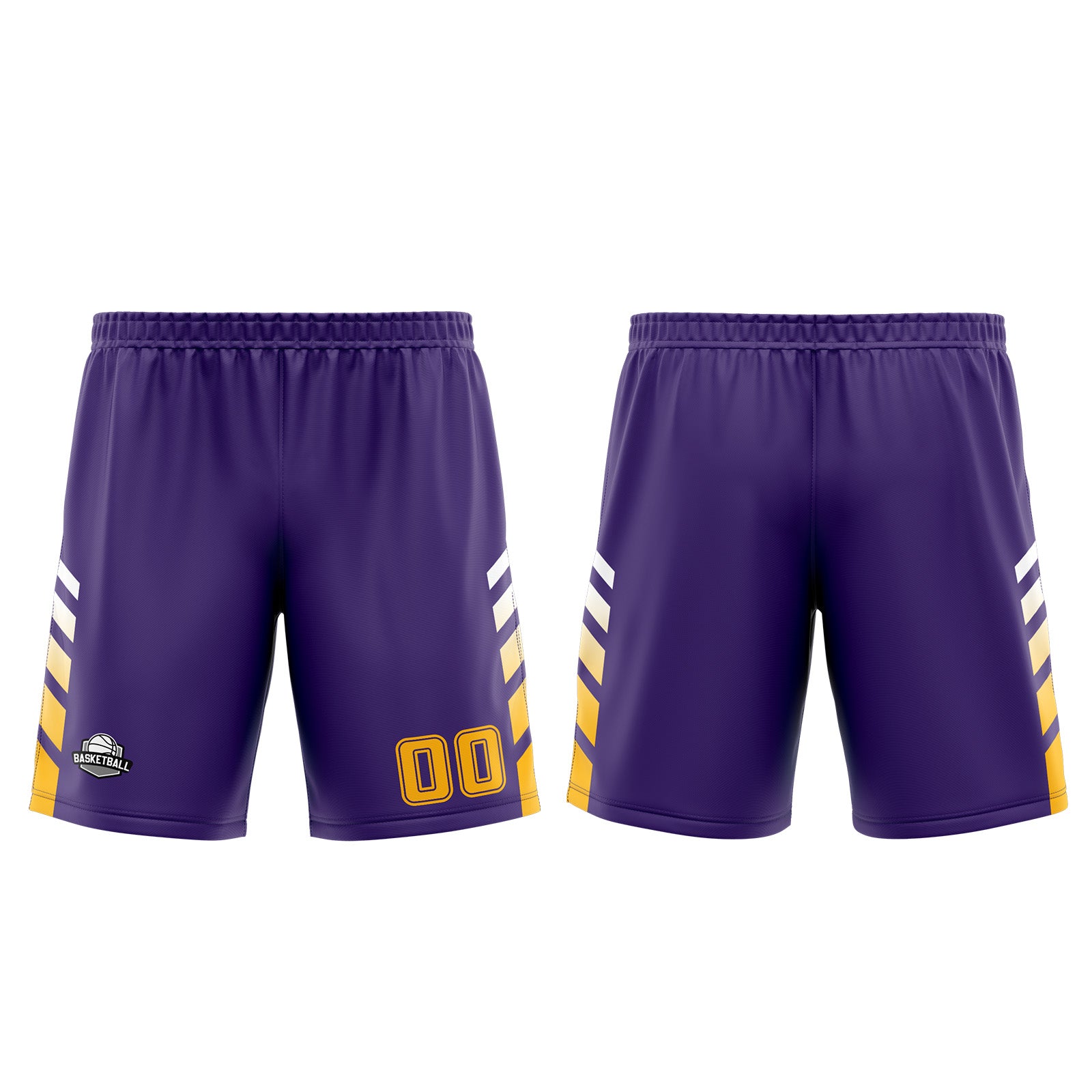 Custom Purple Yellow Basketball Jersey Uniform Suit Printed Your Logo Name Number