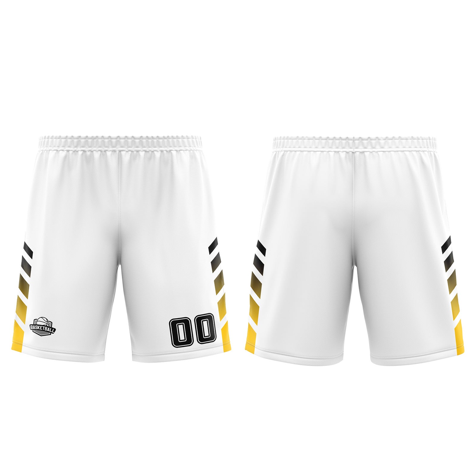 Custom White Yellow Basketball Jersey Uniform Suit Printed Your Logo Name Number