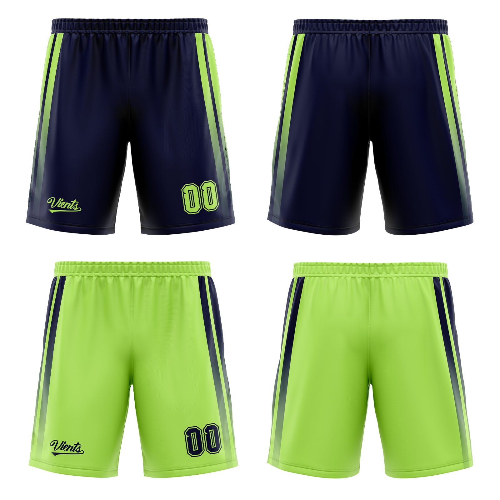 Custom Navy Green Reversible Basketball Suit for Adults and Kids Personalized Jersey