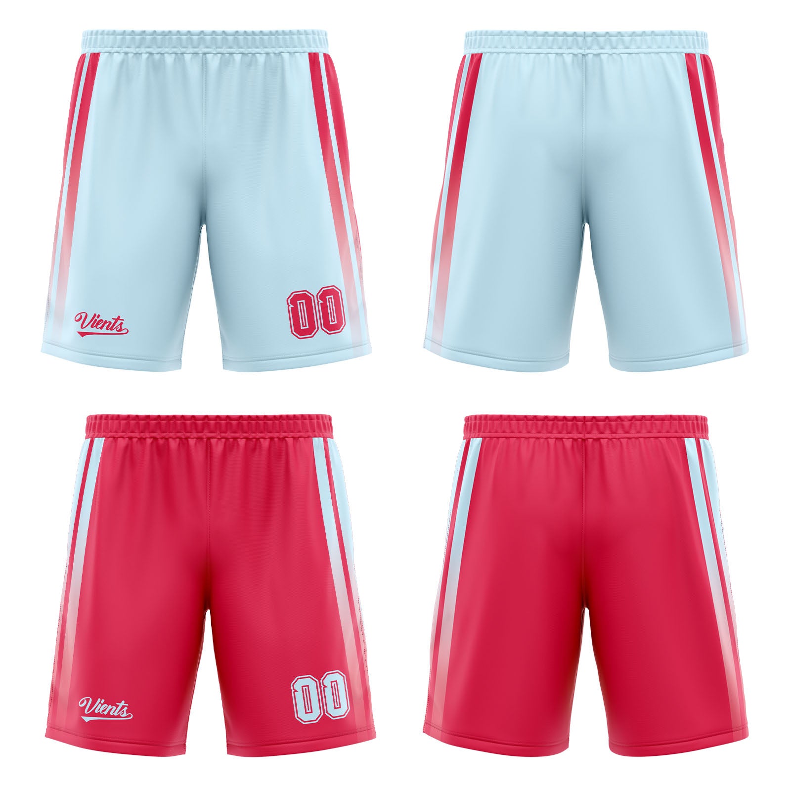 Custom Red Light Red Reversible Basketball Suit for Adults and Kids Personalized Jersey