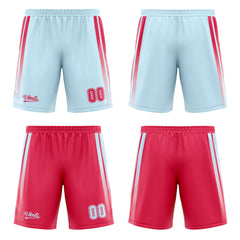 Custom Red Light Red Reversible Basketball Suit for Adults and Kids Personalized Jersey