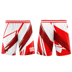 Custom Red White Basketball Jersey Uniform Suit Printed Your Logo Name Number