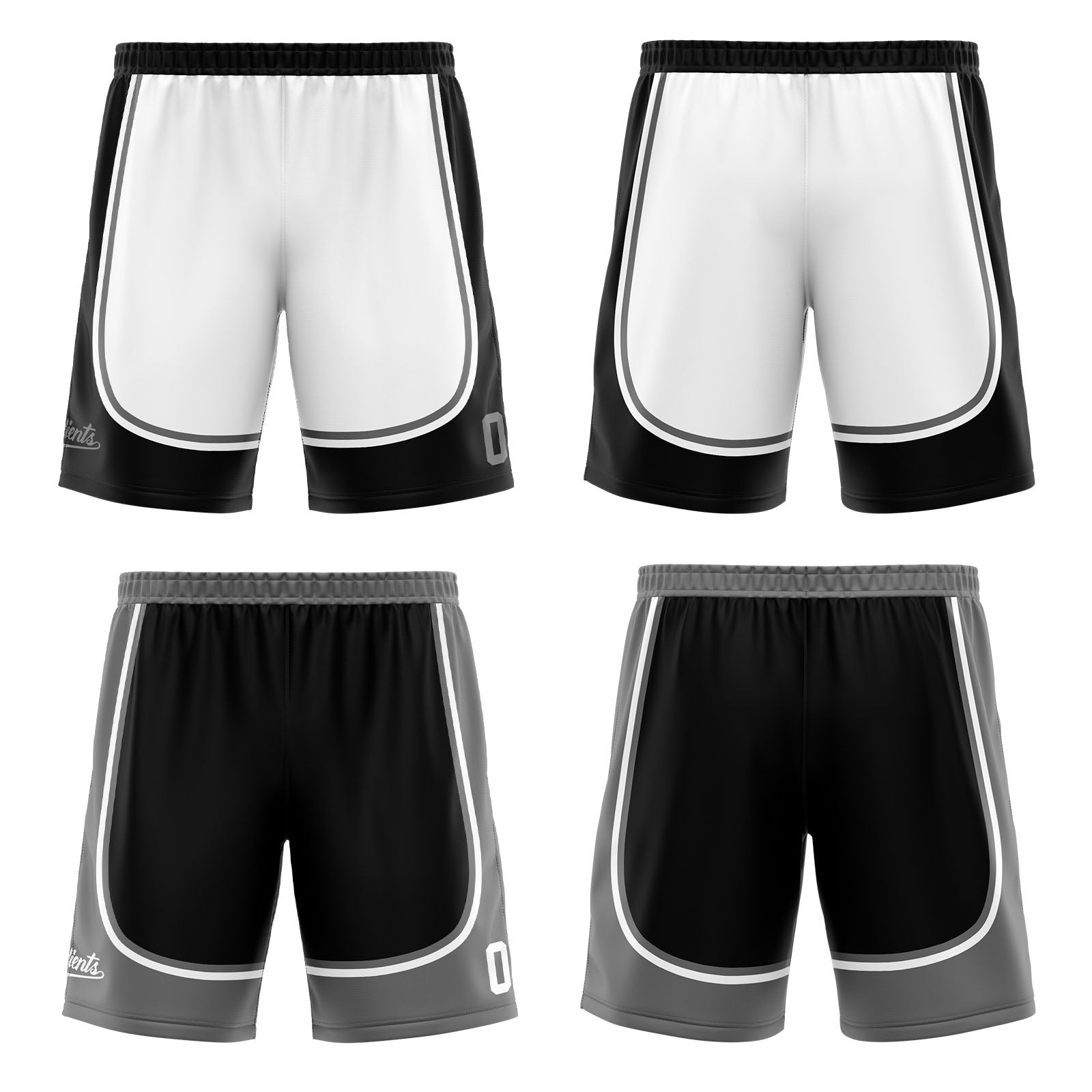 Custom Black Grey Reversible Basketball Suit for Adults and Kids Personalized Jersey