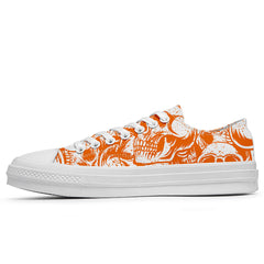Highlight Your Fashion With Men's and Women's Low-Top Canvas Shoes Skeleton