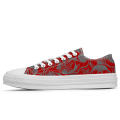 Highlight Your Fashion With Men's and Women's Low-Top Canvas Shoes Skeleton