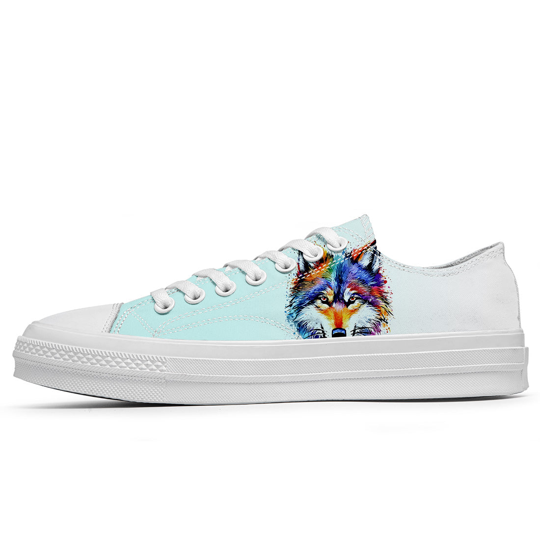 Highlight Your Fashion With Men's and Women's Low-Top Canvas Shoes Wolf