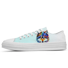 Highlight Your Fashion With Men's and Women's Low-Top Canvas Shoes Wolf