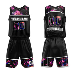 Custom Black Starry Sky Basketball Jersey Uniform Suit Printed Your Logo Name Number