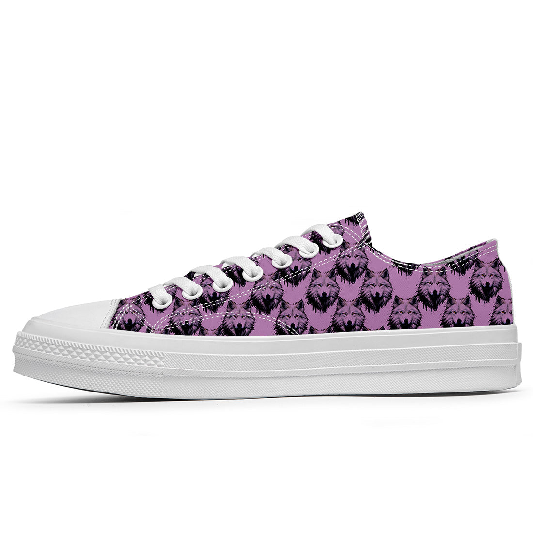 Highlight Your Fashion With Men's and Women's Low-Top Canvas Shoes Wolf