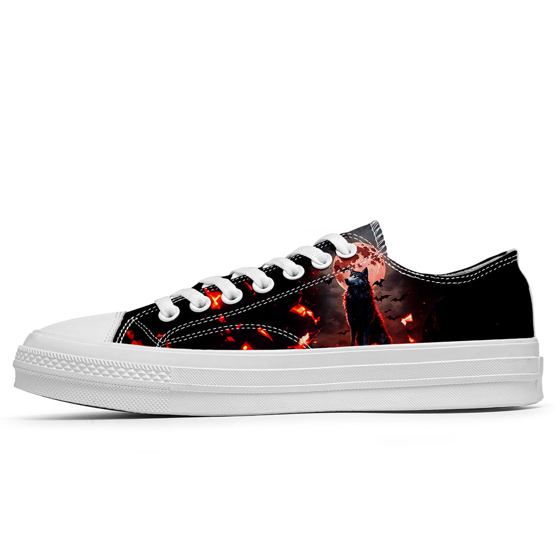 Highlight Your Fashion With Men's and Women's Low-Top Canvas Shoes Wolf