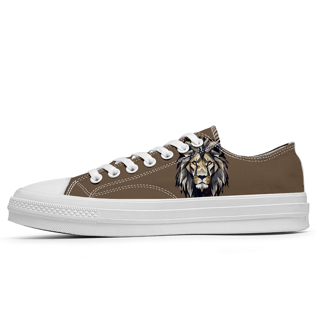 Highlight Your Fashion With Men's and Women's Low-Top Canvas Shoes Lion