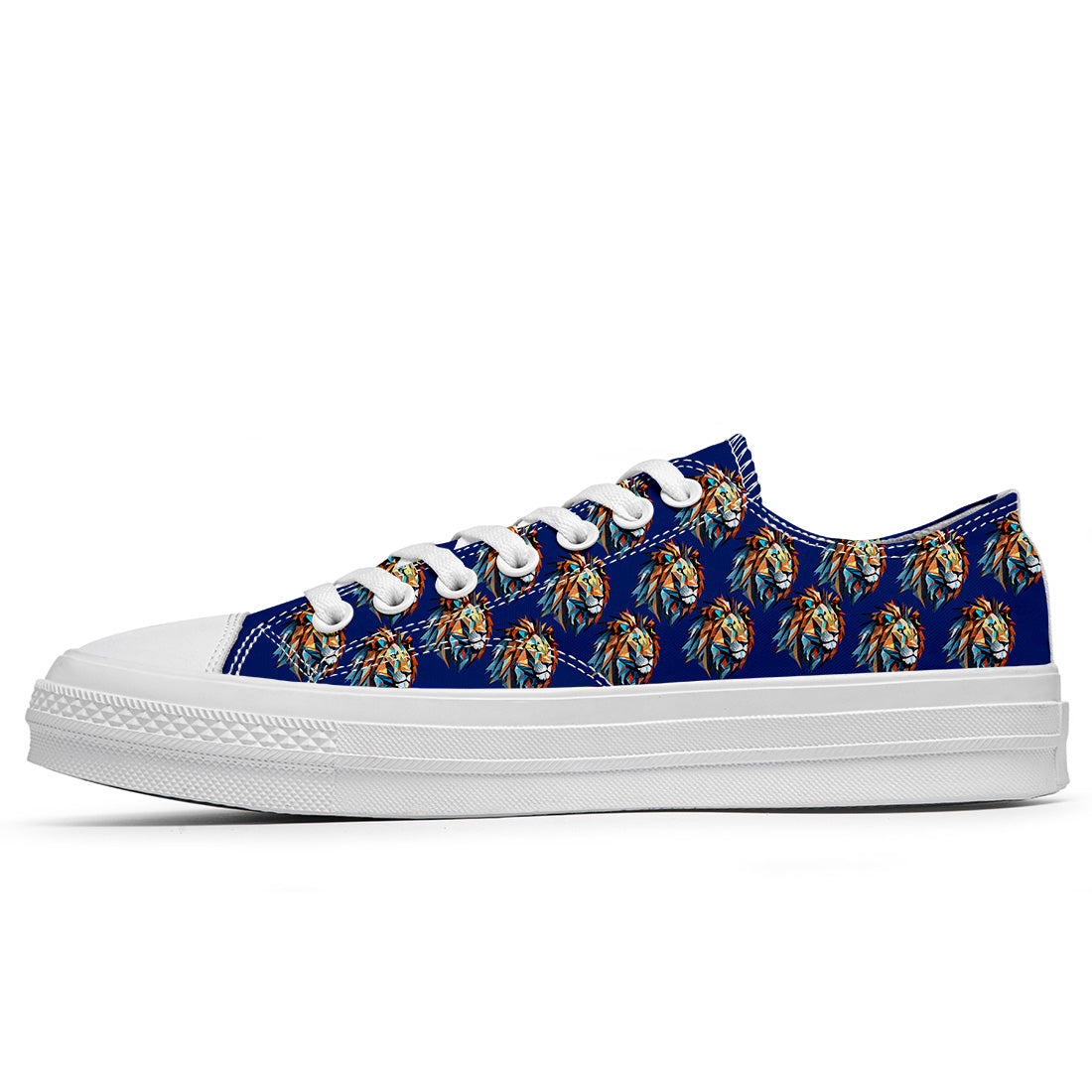 Highlight Your Fashion With Men's and Women's Low-Top Canvas Shoes Lion