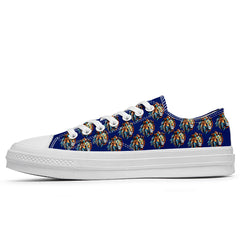 Highlight Your Fashion With Men's and Women's Low-Top Canvas Shoes Lion