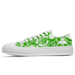 Highlight Your Fashion With Men's and Women's Low-Top Canvas Shoes Skeleton