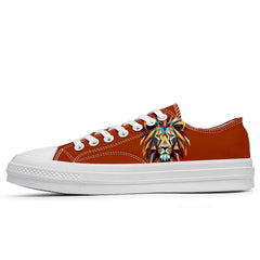 Highlight Your Fashion With Men's and Women's Low-Top Canvas Shoes Lion