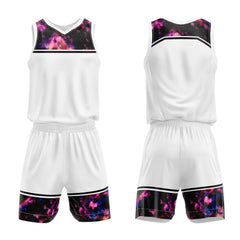 Custom White Starry Sky Basketball Jersey Uniform Suit Printed Your Logo Name Number