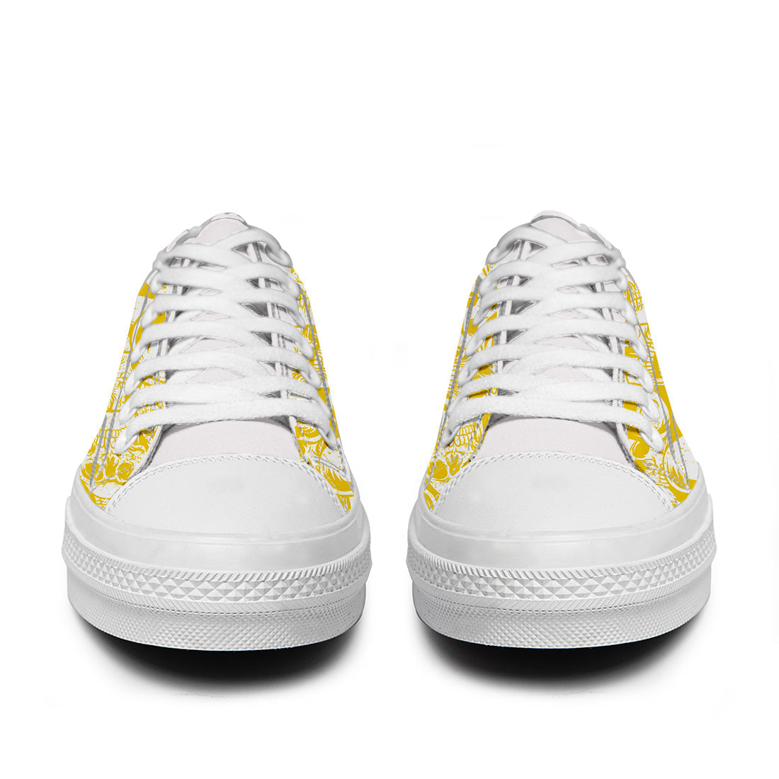 Highlight Your Fashion With Men's and Women's Low-Top Canvas Shoes Skeleton