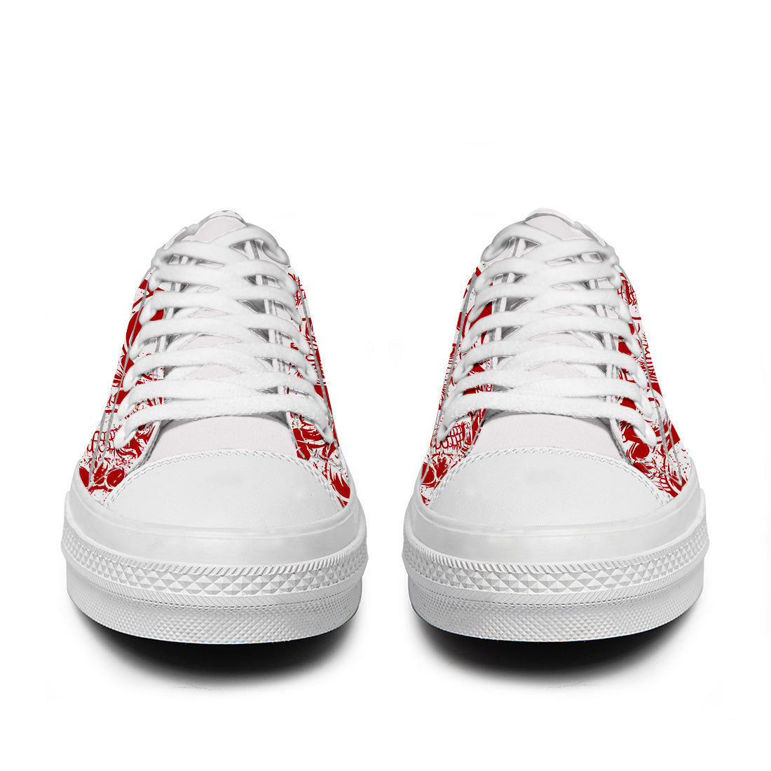 Highlight Your Fashion With Men's and Women's Low-Top Canvas Shoes Skeleton