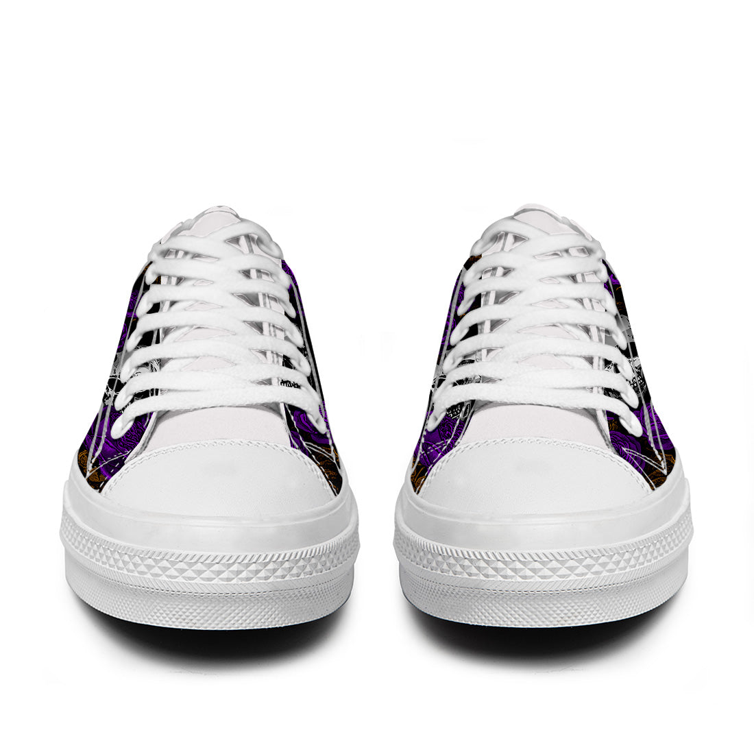 Highlight Your Fashion With Men's and Women's Low-Top Canvas Shoes Skeleton