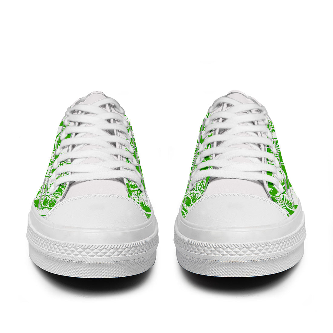 Highlight Your Fashion With Men's and Women's Low-Top Canvas Shoes Skeleton