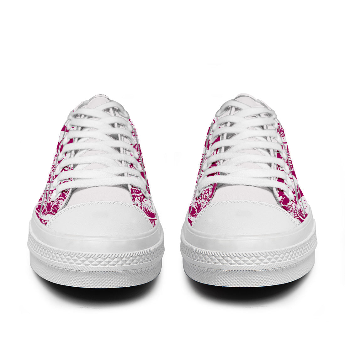 Highlight Your Fashion With Men's and Women's Low-Top Canvas Shoes Skeleton