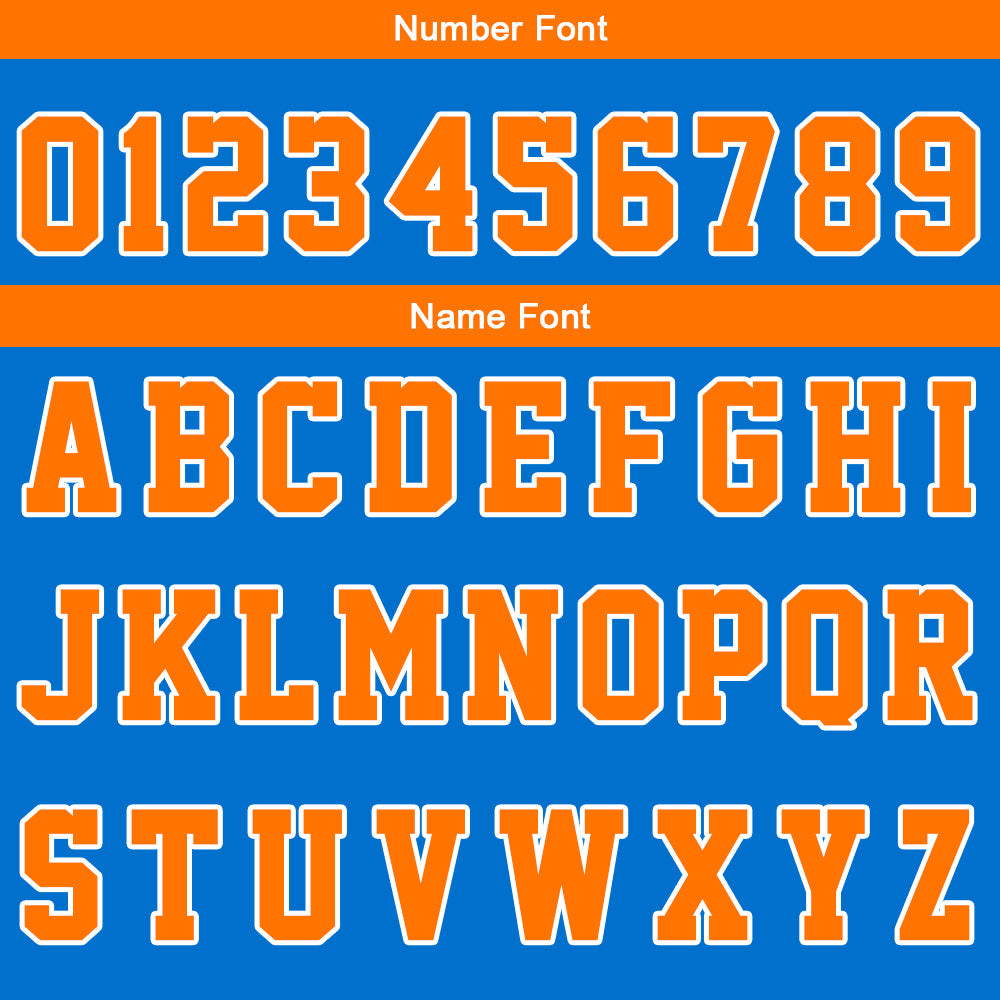 Custom Blue Orange Basketball Jersey Uniform Suit Printed Your Logo Name Number