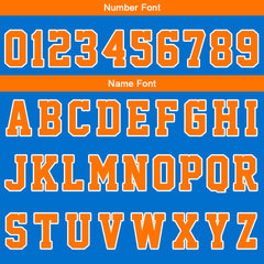 Custom Blue Orange Basketball Jersey Uniform Suit Printed Your Logo Name Number