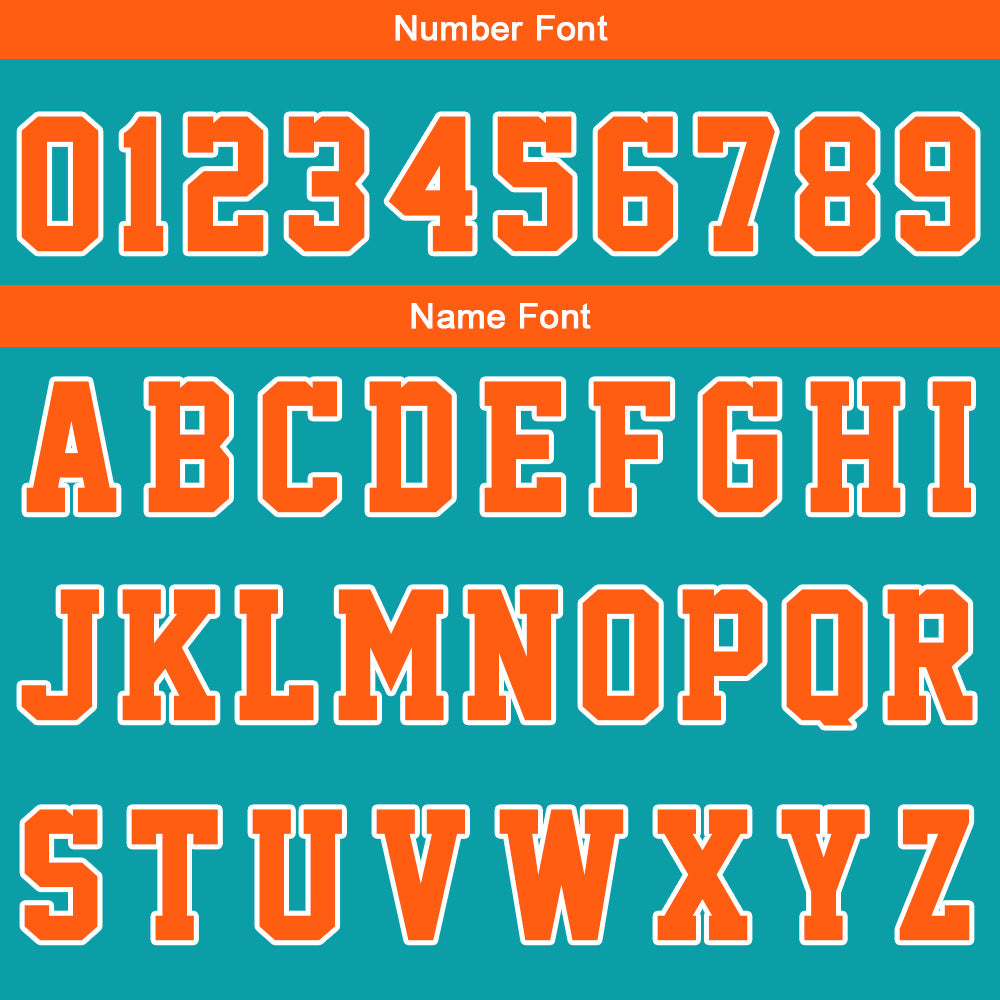 Custom Teal Orange Basketball Jersey Uniform Suit Printed Your Logo Name Number