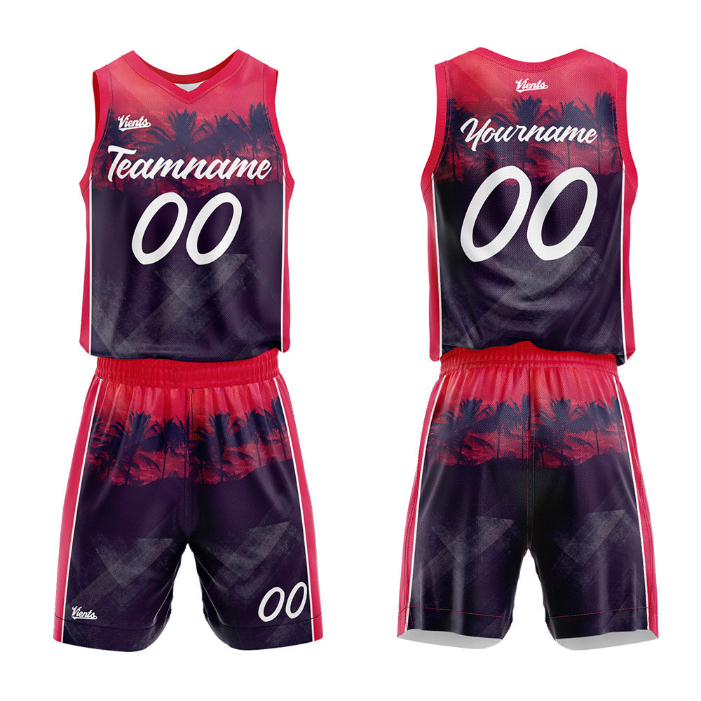 Custom Sunset Coast Basketball Jersey Uniform Suit Printed Your Logo Name Number