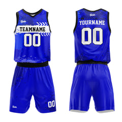 Custom Blue Basketball Jersey Uniform Suit Printed Your Logo Name Number