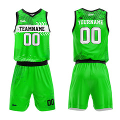Custom Green Basketball Jersey Uniform Suit Printed Your Logo Name Number