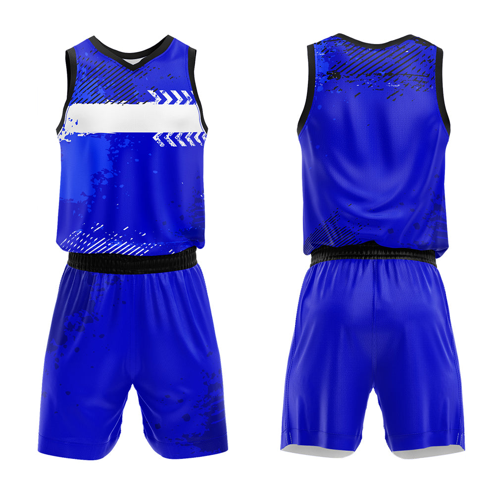 Custom Blue Basketball Jersey Uniform Suit Printed Your Logo Name Number
