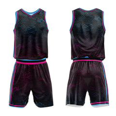 Custom Black Basketball Jersey Uniform Suit Printed Your Logo Name Number