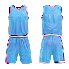 Custom Light Blue Basketball Jersey Uniform Suit Printed Your Logo Name Number