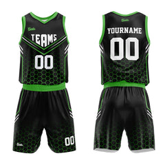Custom Black Neon Green Basketball Jersey Uniform Suit Printed Your Logo Name Number