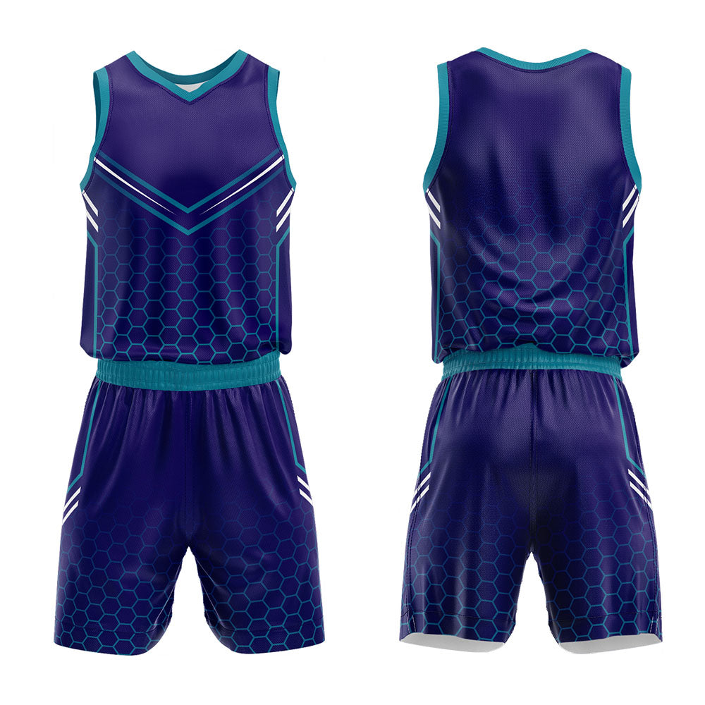 Custom Purple Teal Basketball Jersey Uniform Suit Printed Your Logo Name Number