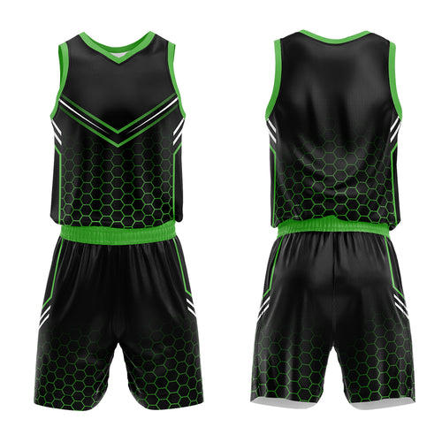 Custom Black Neon Green Basketball Jersey Uniform Suit Printed Your Logo Name Number