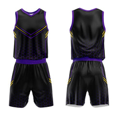 Custom Black Purple Basketball Jersey Uniform Suit Printed Your Logo Name Number