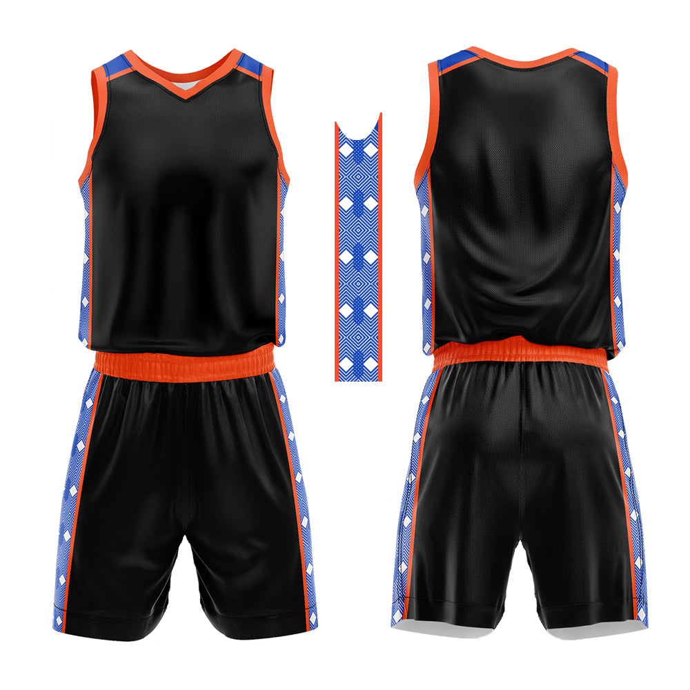 Custom Black Orange Royal Basketball Jersey Uniform Suit Printed Your Logo Name Number