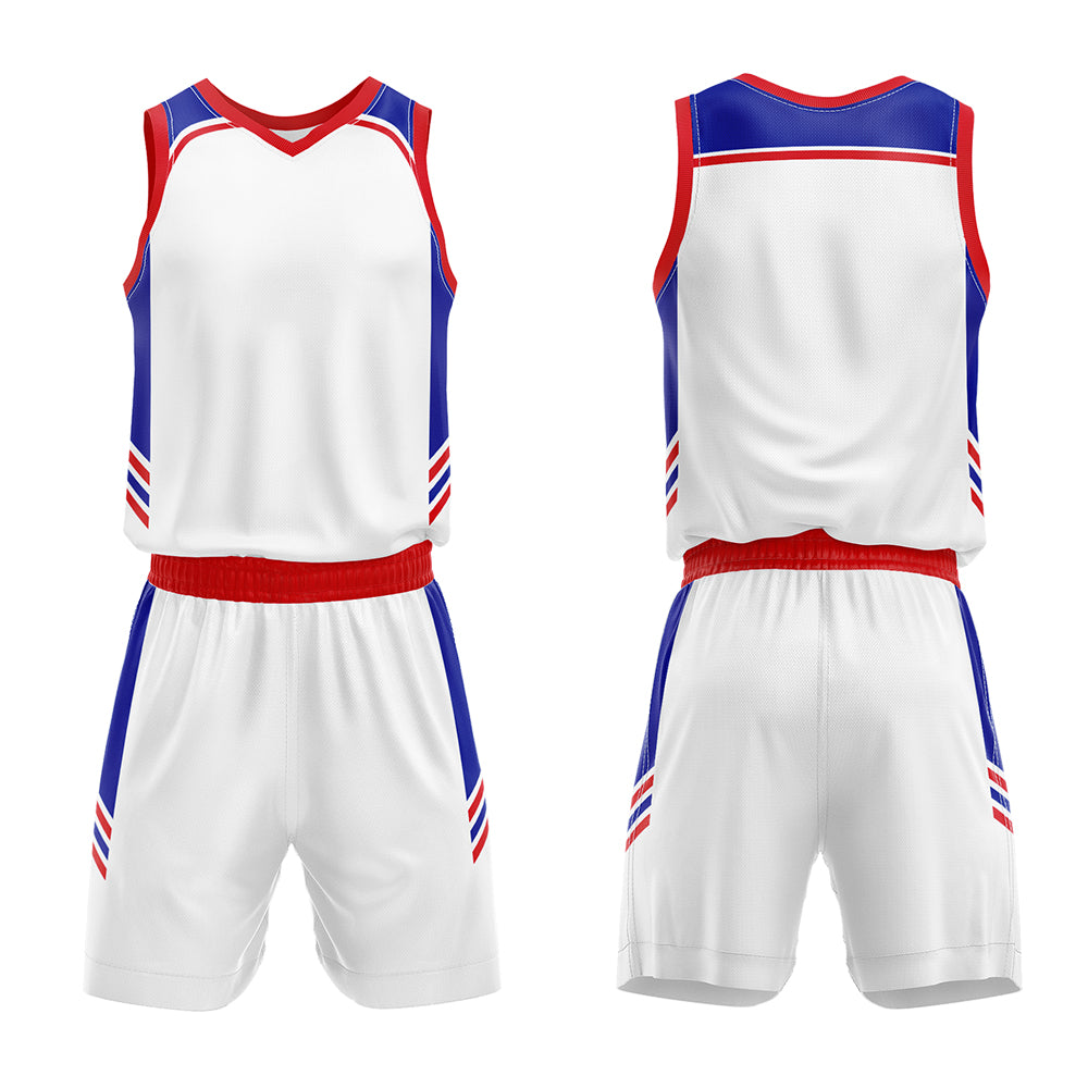 Custom White Royal Red Basketball Jersey Uniform Suit Printed Your Logo Name Number