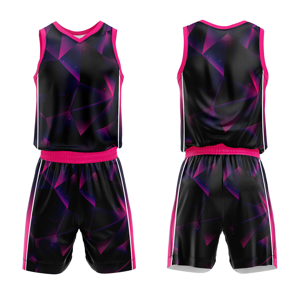 Custom Black Navy Pink Basketball Jersey Uniform Suit Printed Your Logo Name Number