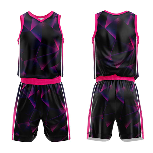 Custom Black Navy Pink Basketball Jersey Uniform Suit Printed Your Logo Name Number
